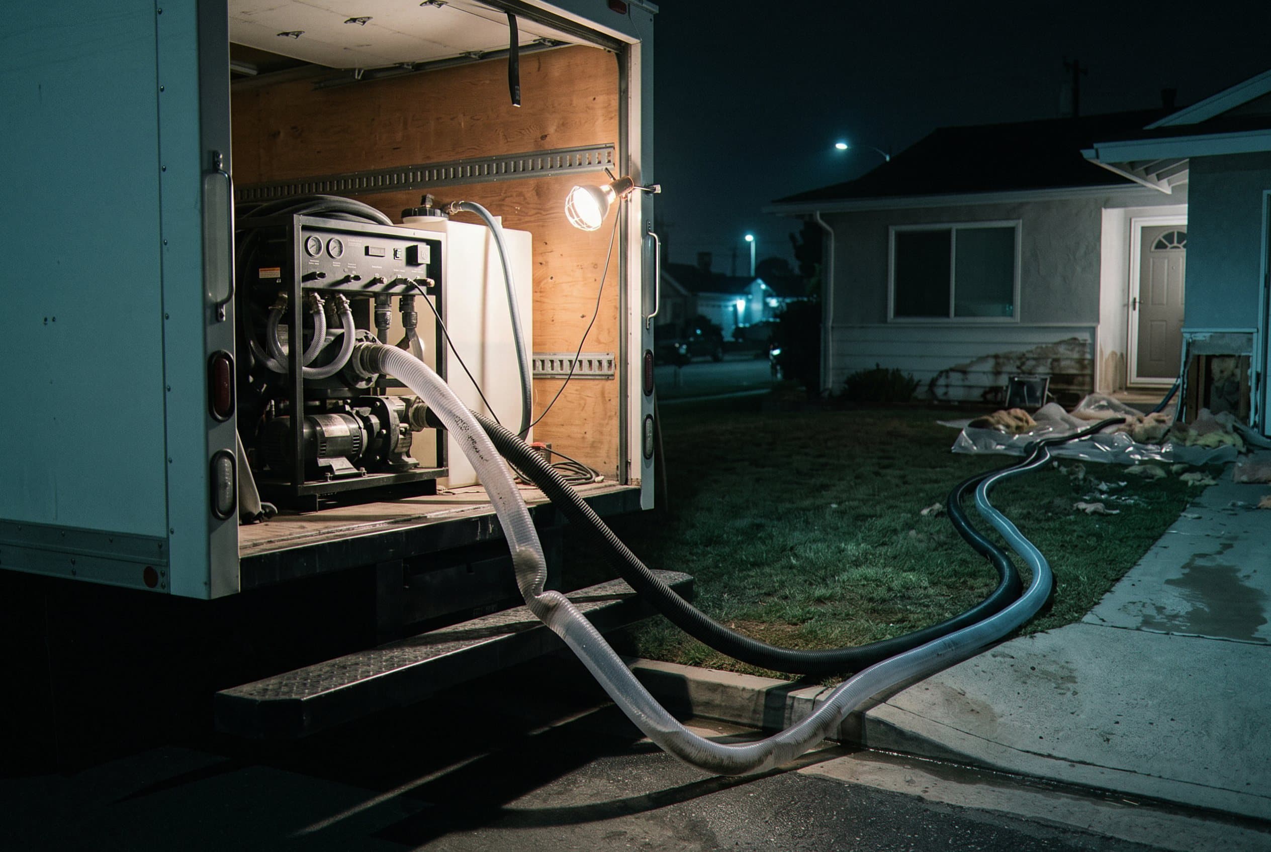 Pump unit actively removing water