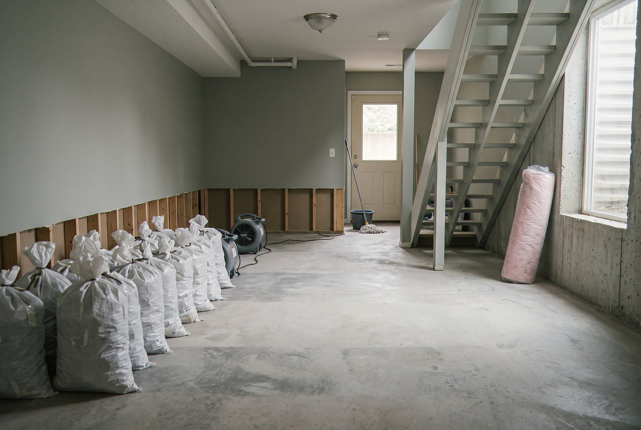 Basement dried and restored completely